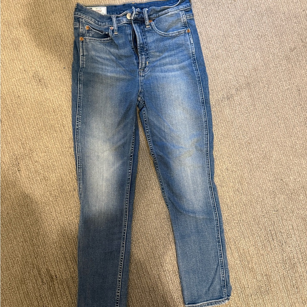 Women’s Gap Cigarette High Rise Blue Jeans 26 size 2